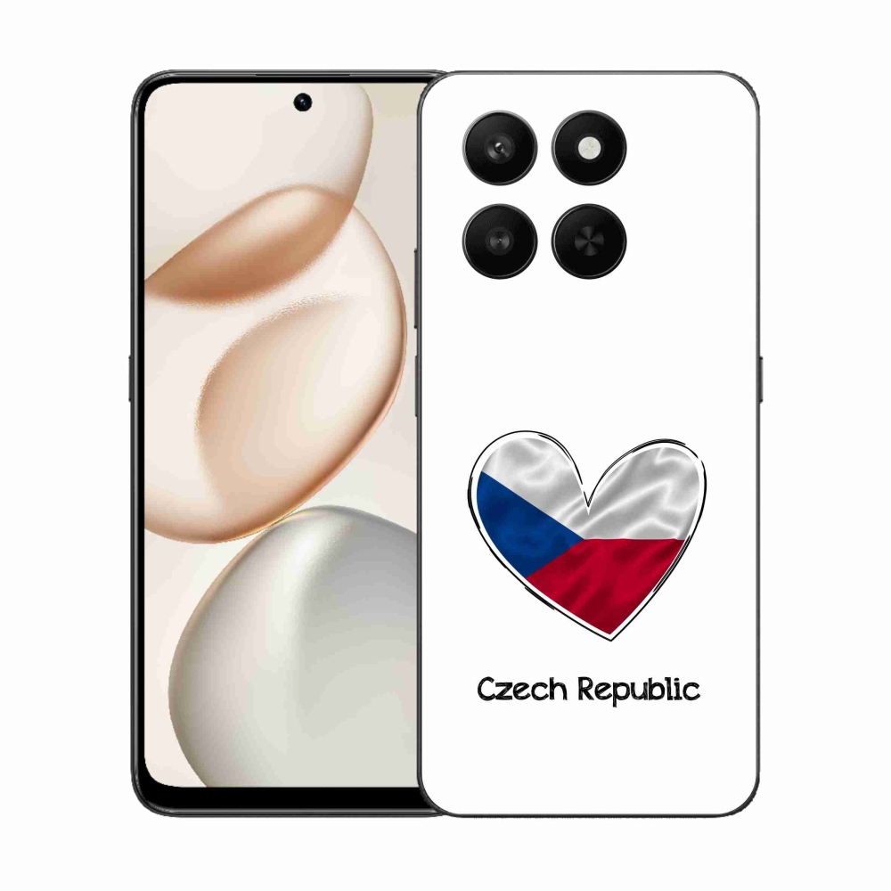 Gélový kryt mmCase na Honor 400 Smart 5G/4G/Honor X7d - vlajka srdca biele pozadie