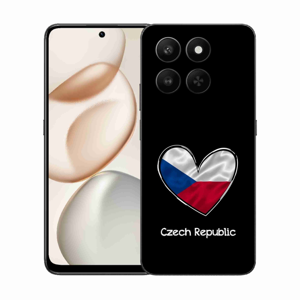 Gélový kryt mmCase na Honor 400 Smart 5G/4G/Honor X7d - vlajka srdca čierne pozadie