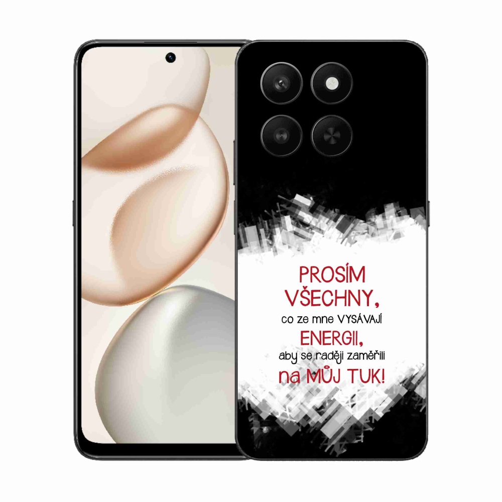 Gélový kryt mmCase na Honor 400 Smart 5G/4G/Honor X7d - vtipný text 1 červený