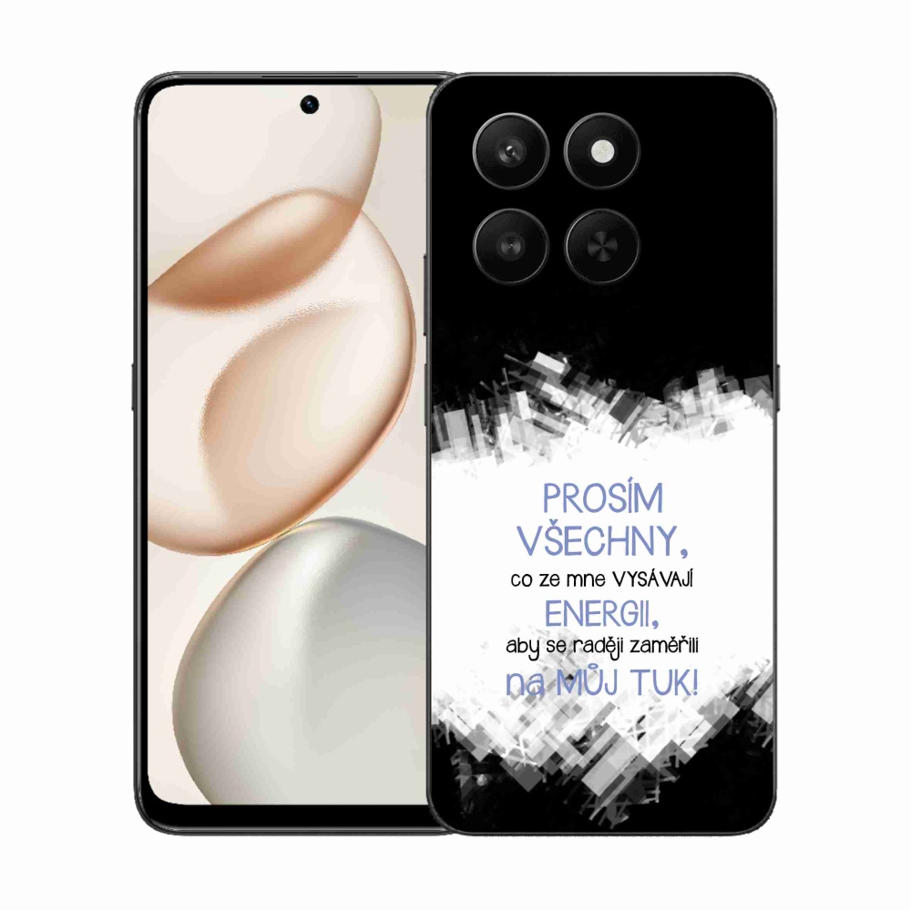 Gélový kryt mmCase na Honor 400 Smart 5G/4G/Honor X7d - vtipný text 1 modrý