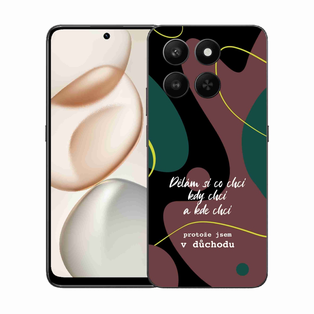 Gélový kryt mmCase na Honor 400 Smart 5G/4G/Honor X7d - vtipný text 10 čierne pozadie