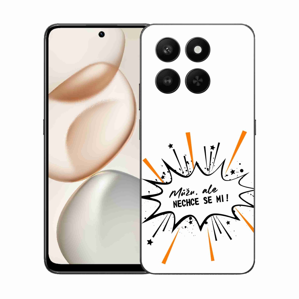 Gélový kryt mmCase na Honor 400 Smart 5G/4G/Honor X7d - vtipný text 11 biele pozadie