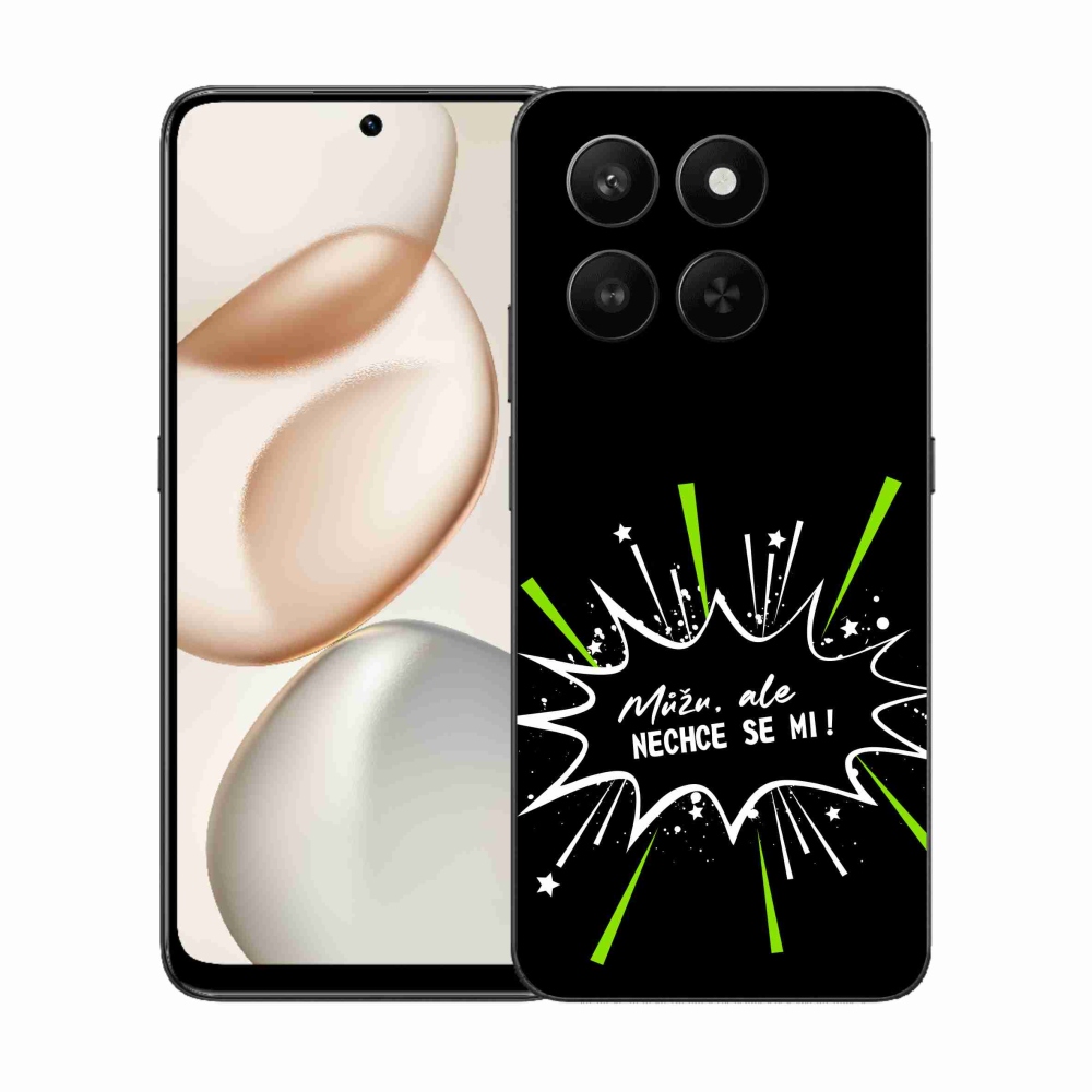 Gélový kryt mmCase na Honor 400 Smart 5G/4G/Honor X7d - vtipný text 11 čierne pozadie