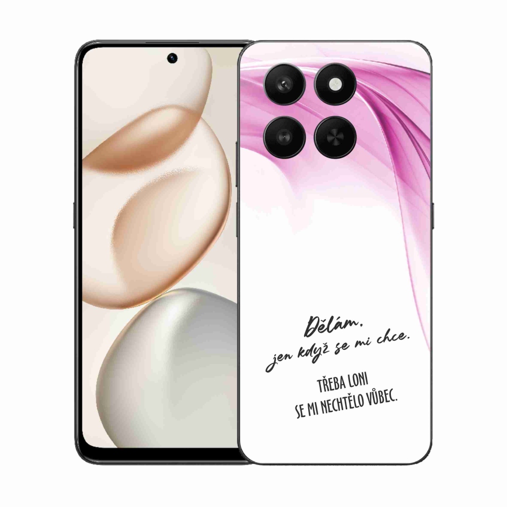 Gélový kryt mmCase na Honor 400 Smart 5G/4G/Honor X7d - vtipný text 12 biele pozadie