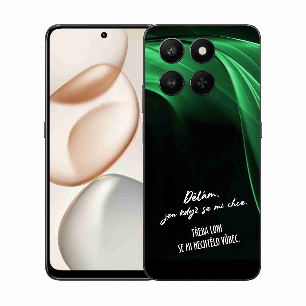 Gélový kryt mmCase na Honor 400 Smart 5G/4G/Honor X7d - vtipný text 12 čierne pozadie