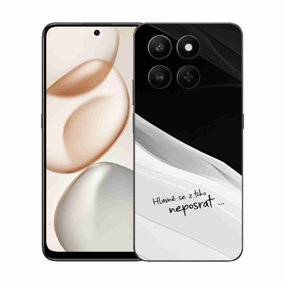 Gélový kryt mmCase na Honor 400 Smart 5G/4G/Honor X7d - vtipný text 13 bieločierne pozadie