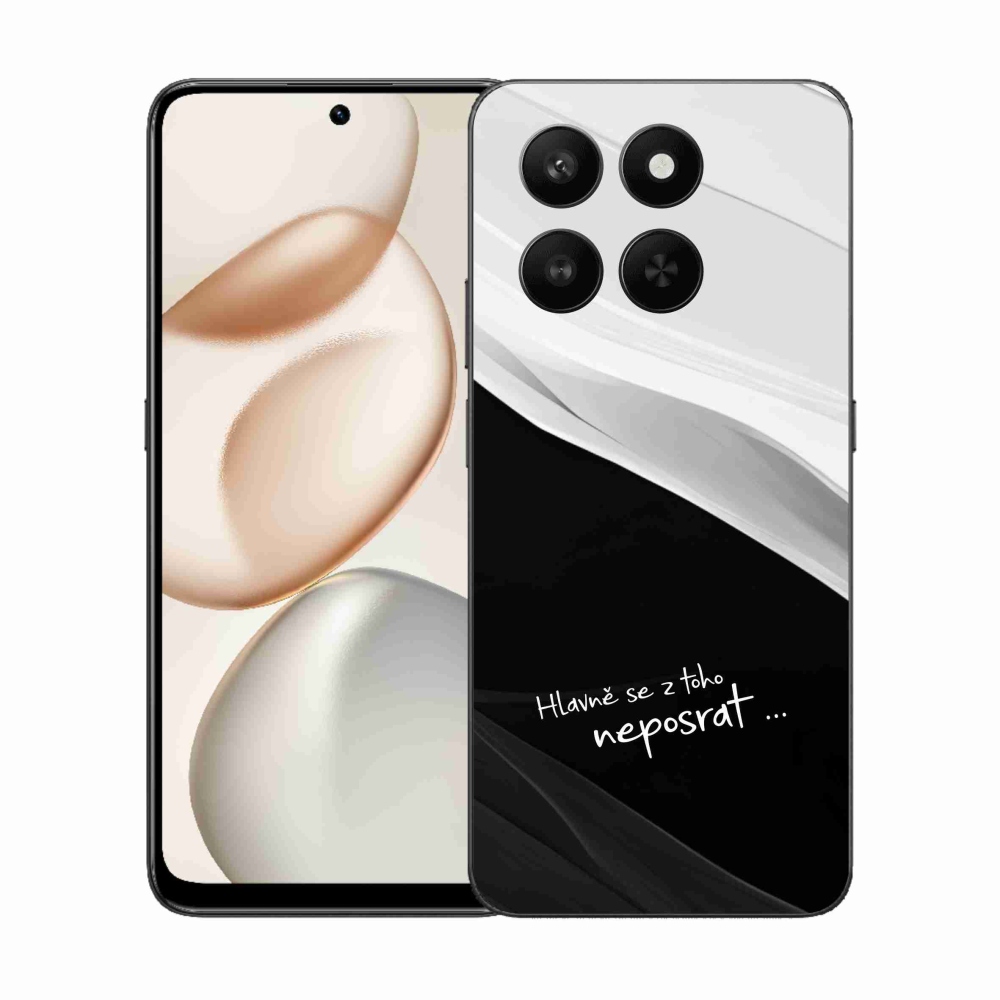 Gélový kryt mmCase na Honor 400 Smart 5G/4G/Honor X7d - vtipný text 13 čiernobiele pozadie