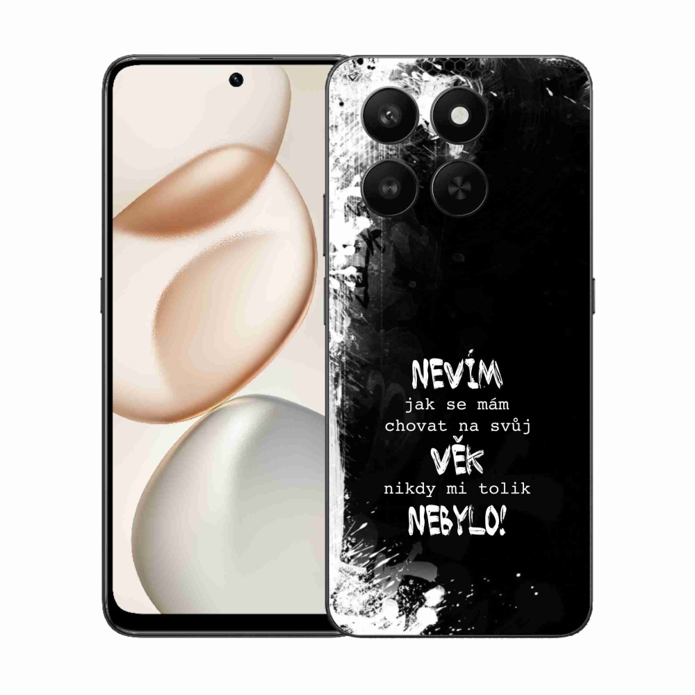 Gélový kryt mmCase na Honor 400 Smart 5G/4G/Honor X7d - vtipný text 14 čierne pozadie