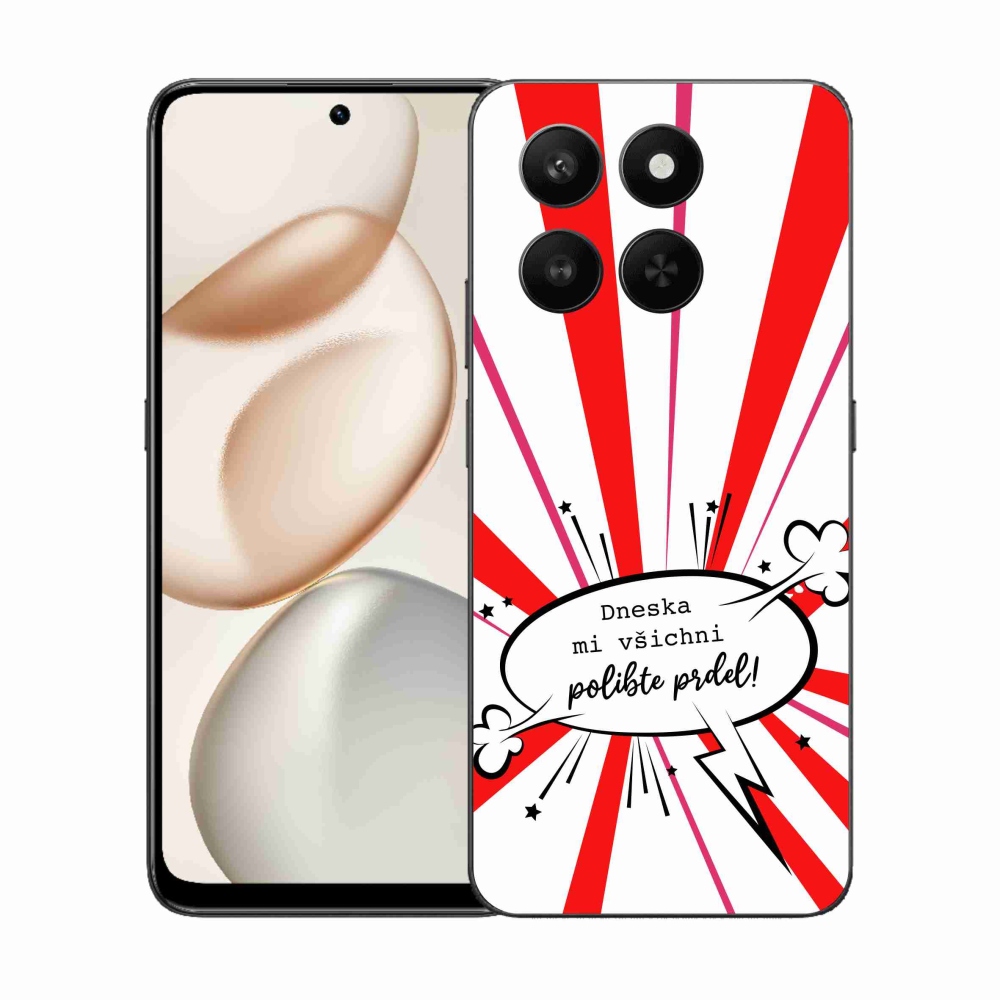 Gélový kryt mmCase na Honor 400 Smart 5G/4G/Honor X7d - vtipný text 15 biele pozadie