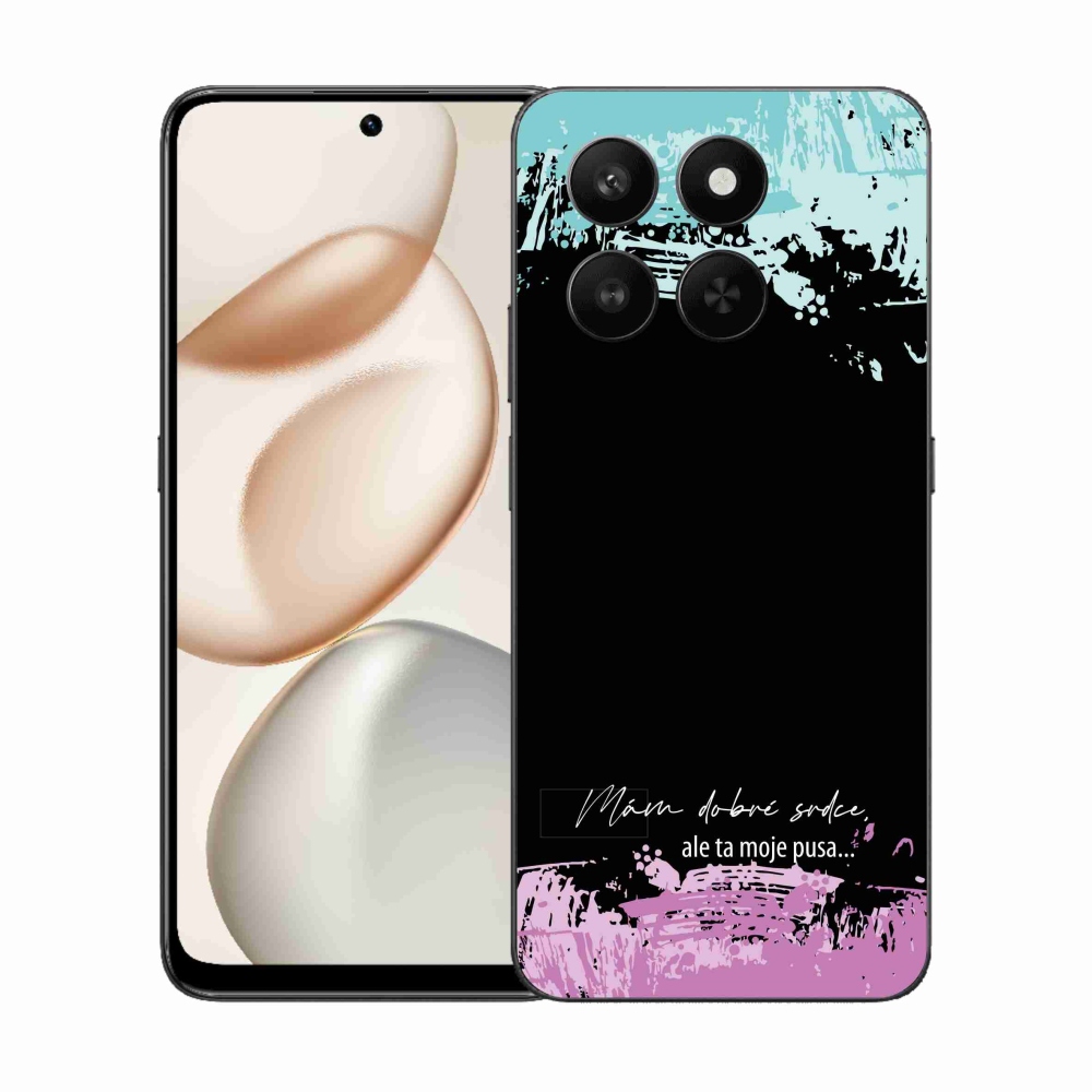 Gélový kryt mmCase na Honor 400 Smart 5G/4G/Honor X7d - vtipný text 3 čierne pozadie