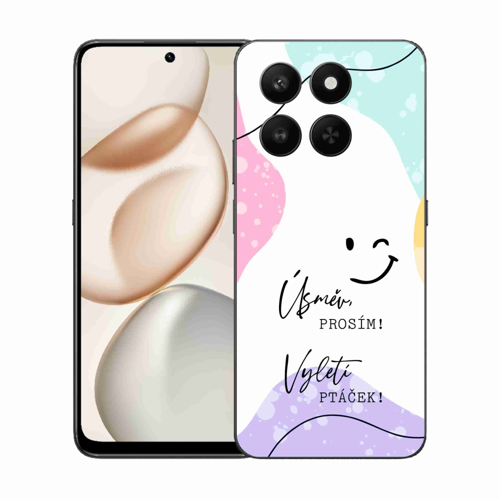 Gélový kryt mmCase na Honor 400 Smart 5G/4G/Honor X7d - vtipný text 4 biele pozadie