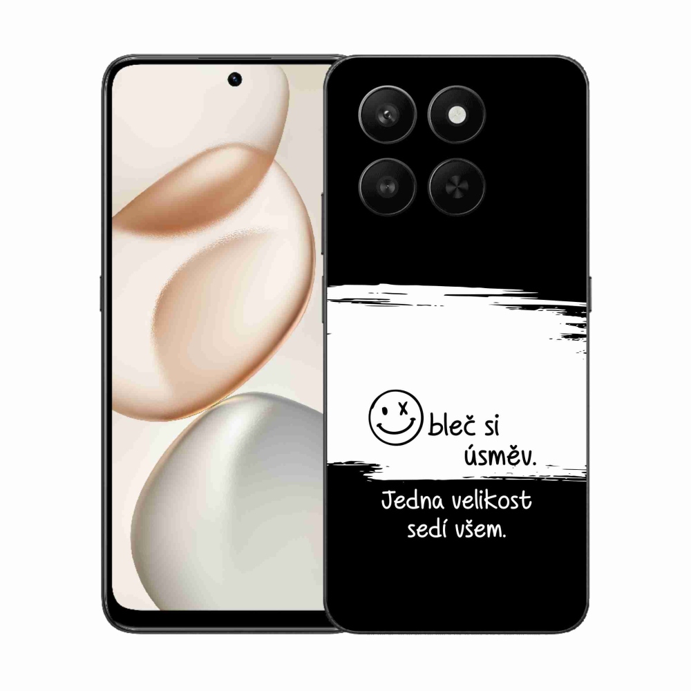 Gélový kryt mmCase na Honor 400 Smart 5G/4G/Honor X7d - vtipný text 8 bieločierne pozadie