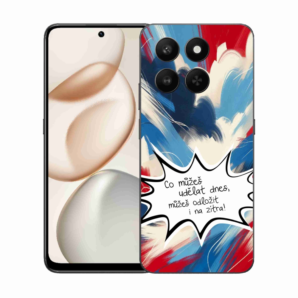 Gélový kryt mmCase na Honor 400 Smart 5G/4G/Honor X7d - vtipný text 9 biele pozadie