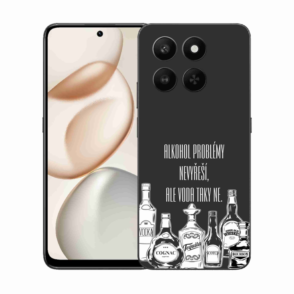 Gélový kryt mmCase na Honor 400 Smart 5G/4G/Honor X7d - vtipný text čierne pozadie