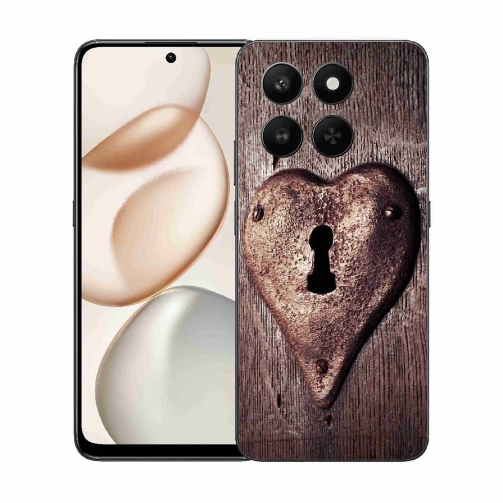 Gélový kryt mmCase na Honor 400 Smart 5G/4G/Honor X7d - zámok v tvare srdca