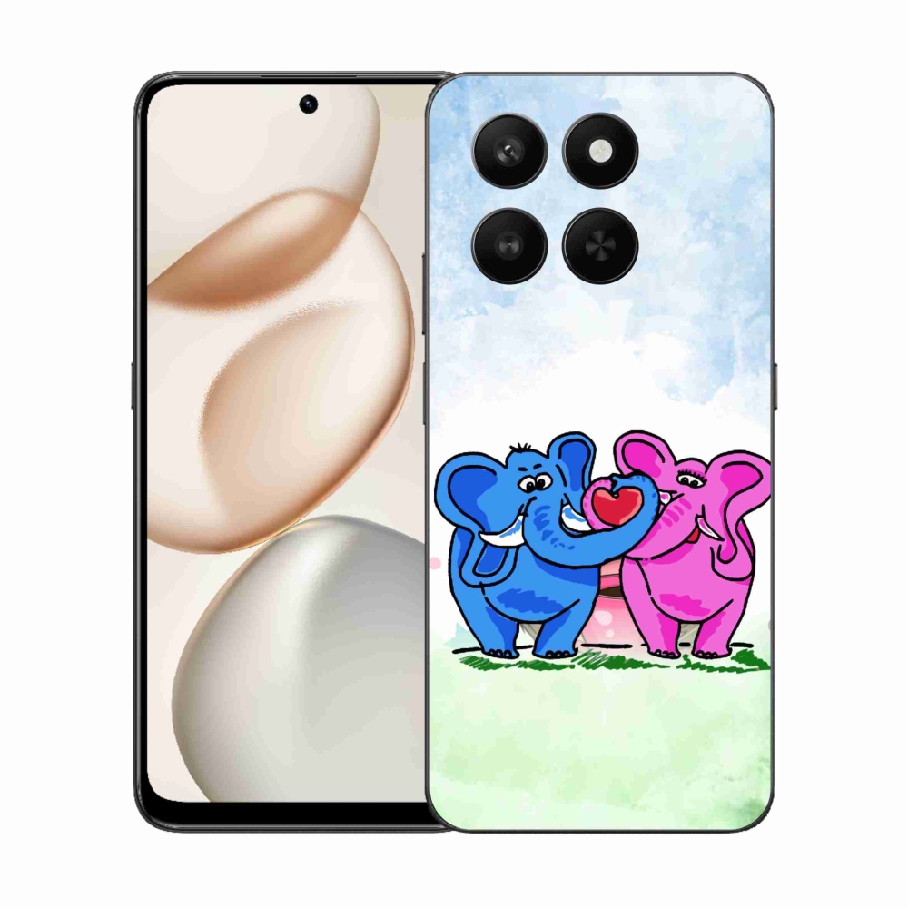 Gélový kryt mmCase na Honor 400 Smart 5G/4G/Honor X7d - zamilovaní slony