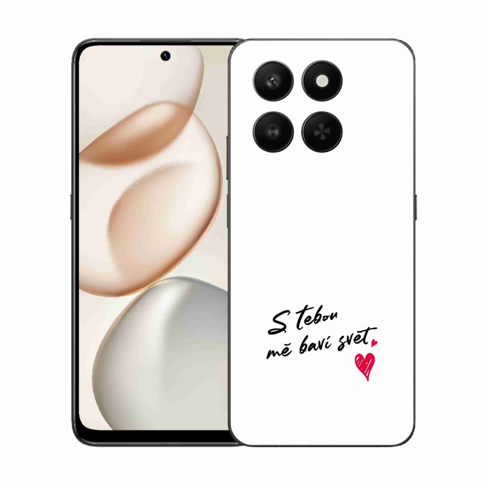 Gélový kryt mmCase na Honor 400 Smart 5G/4G/Honor X7d - zamilovaný text 1 biele pozadie