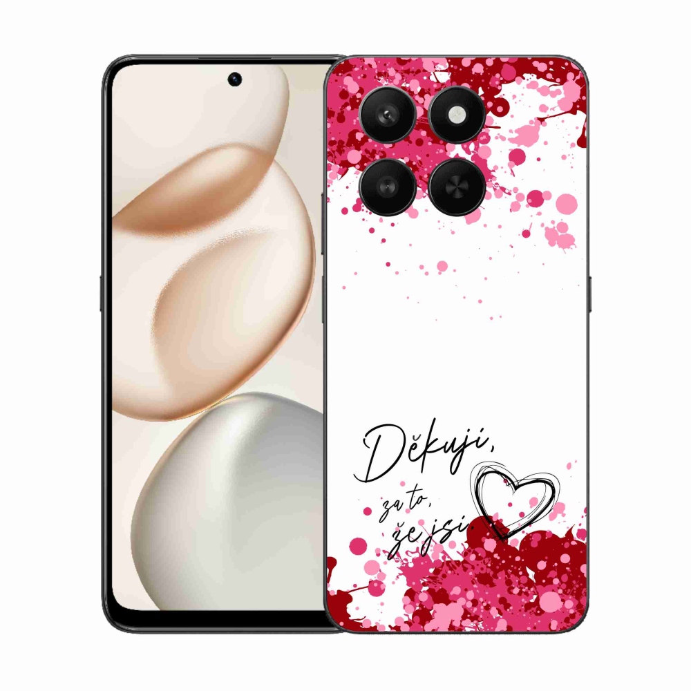 Gélový kryt mmCase na Honor 400 Smart 5G/4G/Honor X7d - zamilovaný text 2 biele pozadie