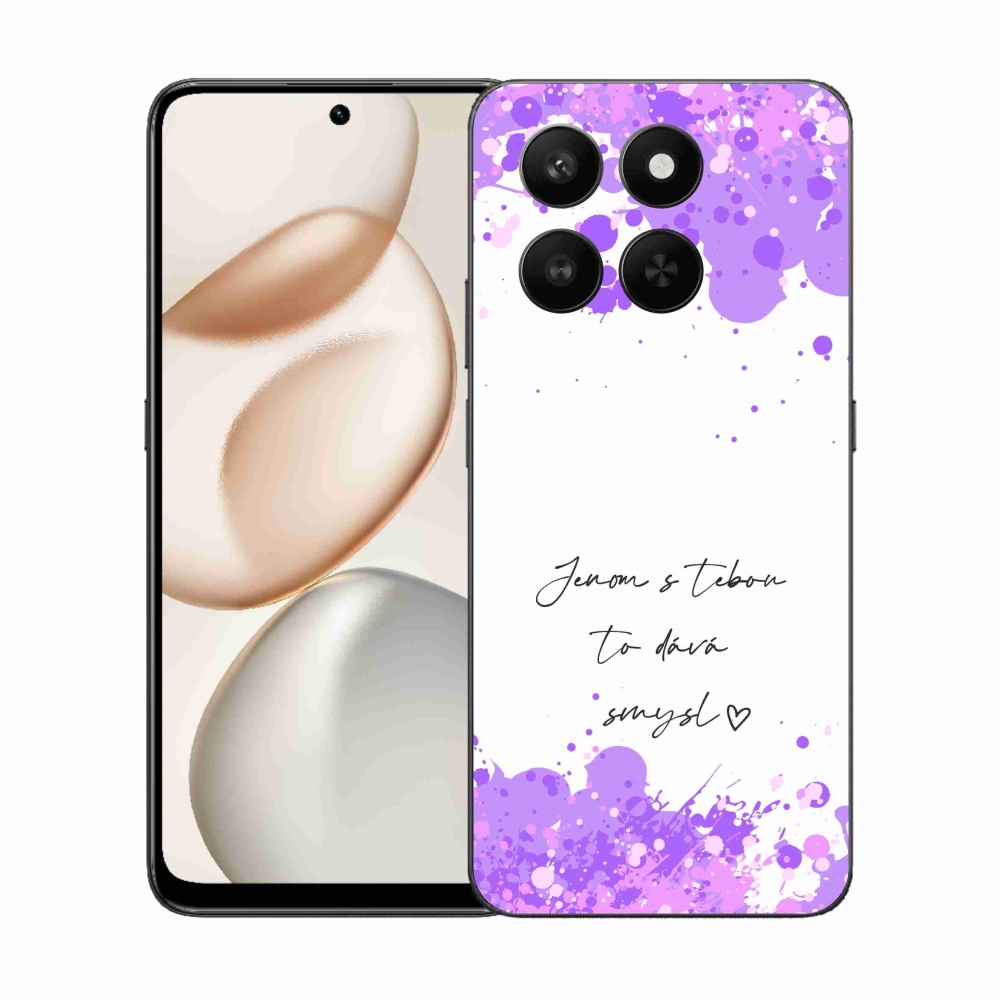 Gélový kryt mmCase na Honor 400 Smart 5G/4G/Honor X7d - zamilovaný text biele pozadie