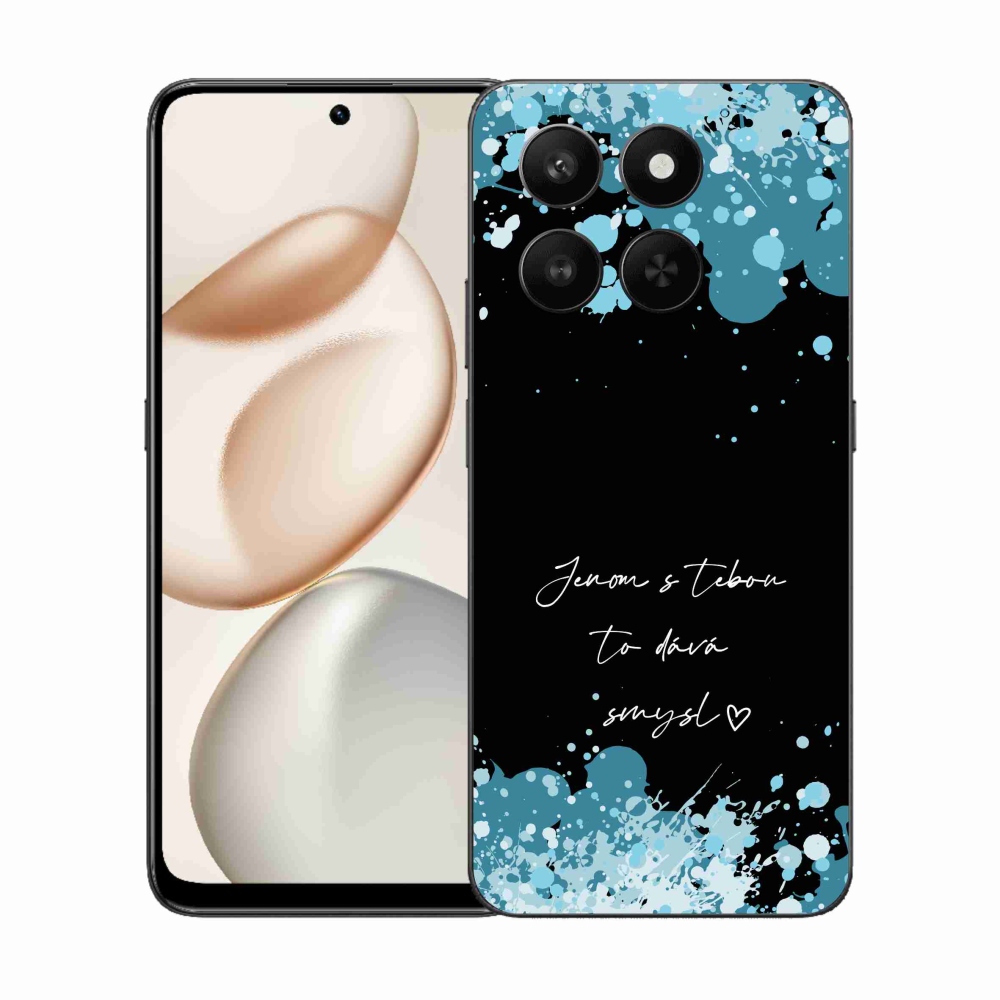 Gélový kryt mmCase na Honor 400 Smart 5G/4G/Honor X7d - zamilovaný text čierne pozadie