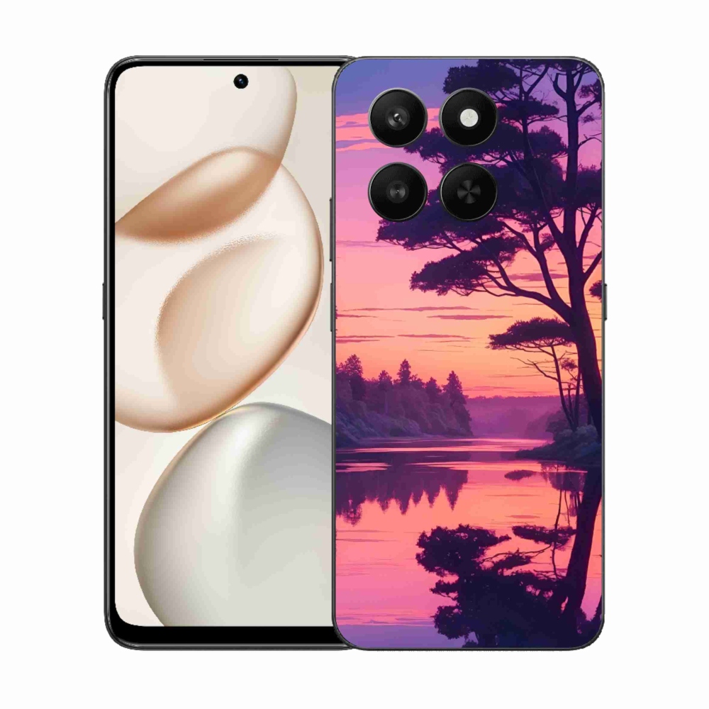 Gélový kryt mmCase na Honor 400 Smart 5G/4G/Honor X7d - západ slnka nad jazerom