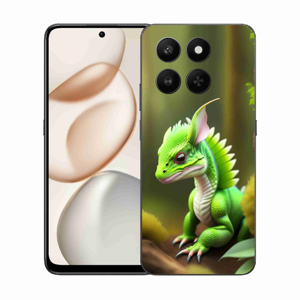 Gélový kryt mmCase na Honor 400 Smart 5G/4G/Honor X7d - zelený dráčik