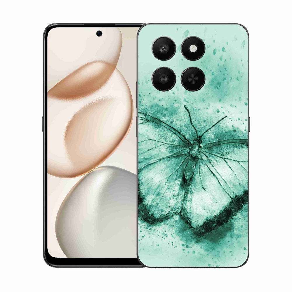 Gélový kryt mmCase na Honor 400 Smart 5G/4G/Honor X7d - zelený motýľ