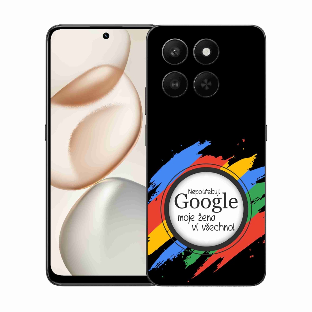 Gélový kryt mmCase na Honor 400 Smart 5G/4G/Honor X7d - žena vie všetko čierne pozadie