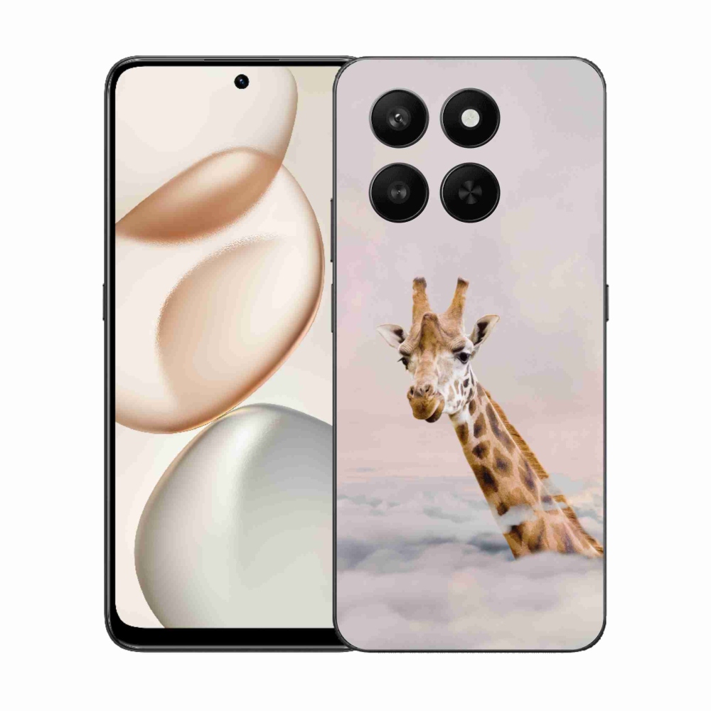 Gélový kryt mmCase na Honor 400 Smart 5G/4G/Honor X7d - žirafa v oblakoch