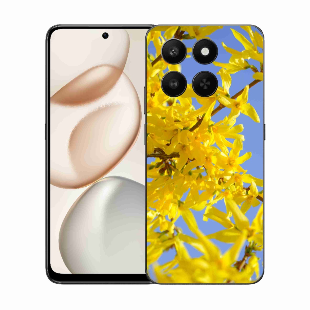 Gélový kryt mmCase na Honor 400 Smart 5G/4G/Honor X7d - žlté kvety