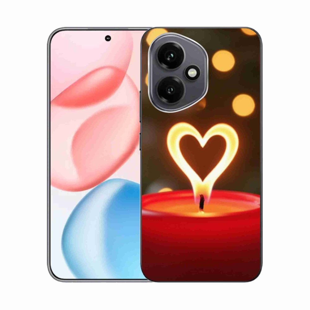 Gélový kryt mmCase na Honor 400 - srdce z plameňa
