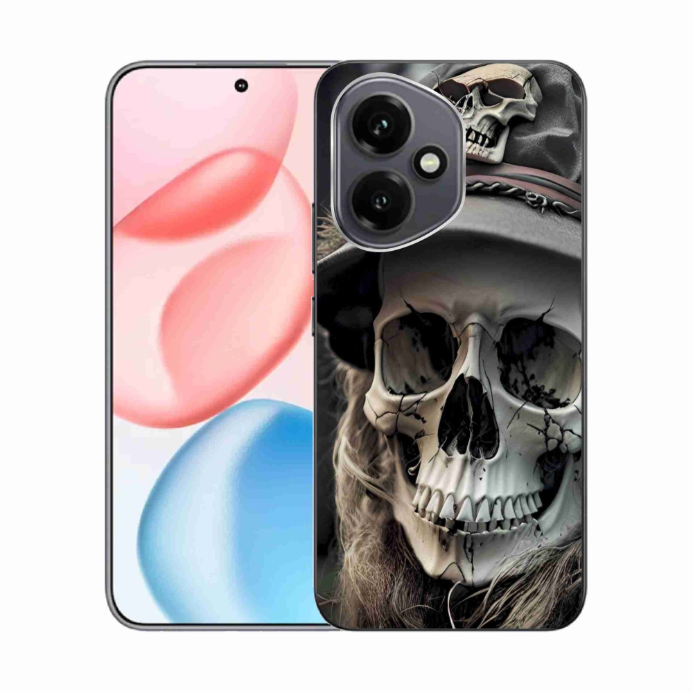 Gélový kryt mmCase na Honor 400 - temná lebka