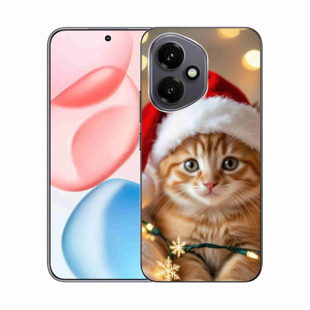 Gélový kryt mmCase na Honor 400 - vianočné mačiatko