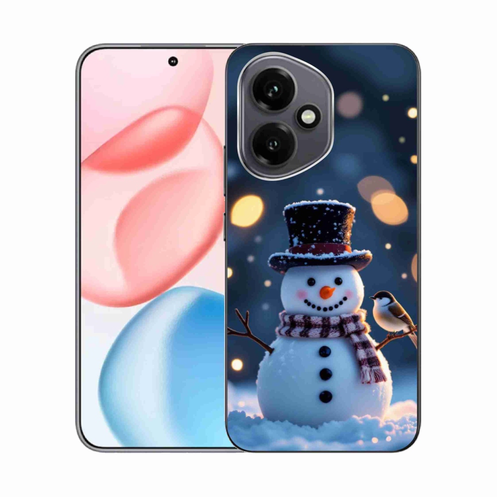 Gélový kryt mmCase na Honor 400 - vianočný snehuliak
