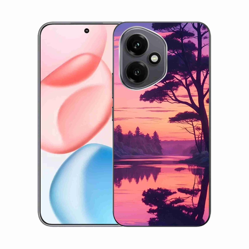 Gélový kryt mmCase na Honor 400 - západ slnka nad jazerom