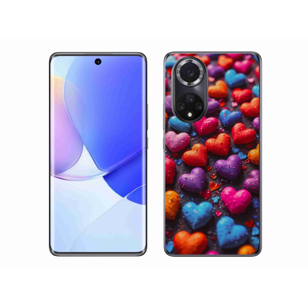 Gélový kryt mmCase na Honor 50 - farebné srdcia