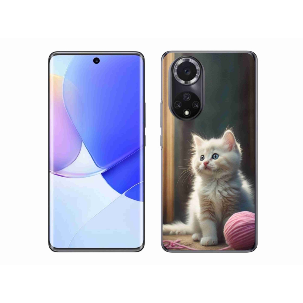 Gélový kryt mmCase na Honor 50 - biele mačiatko 2