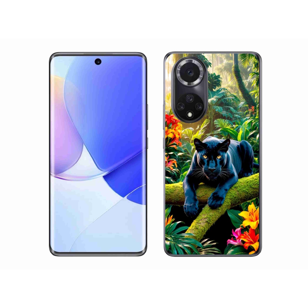 Gélový kryt mmCase na Honor 50 - čierny panter v džungli