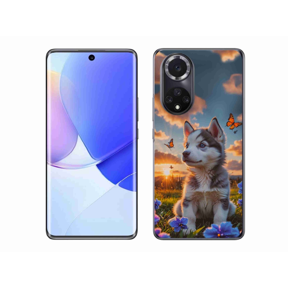 Gélový kryt mmCase na Honor 50 - husky pri západe slnka