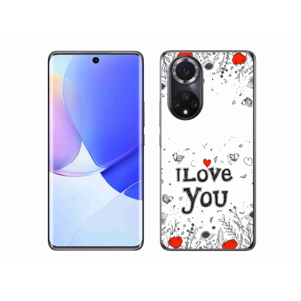 Gélový kryt mmCase na Honor 50 - I love you biele pozadie
