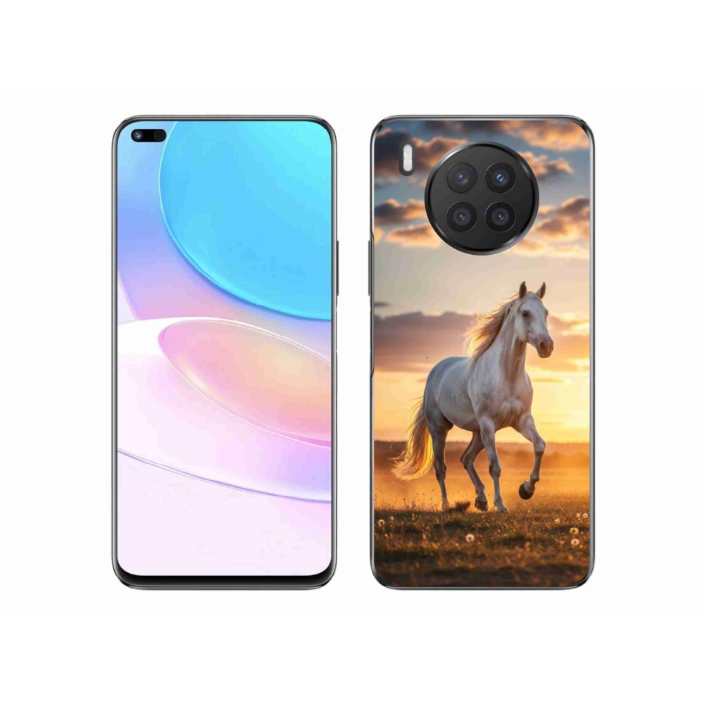 Gélový kryt mmCase na Honor 50 Lite - bežiaci biely kôň 2