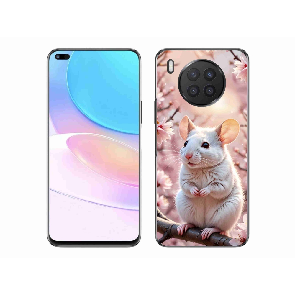 Gélový kryt mmCase na Honor 50 Lite - biela myš na vetve
