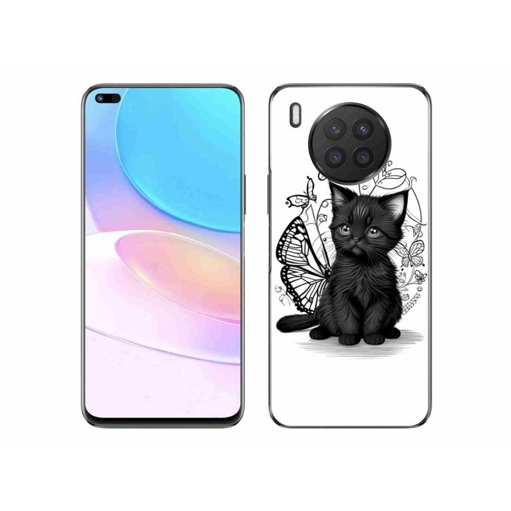 Gélový kryt mmCase na Honor 50 Lite - čierne mačiatko