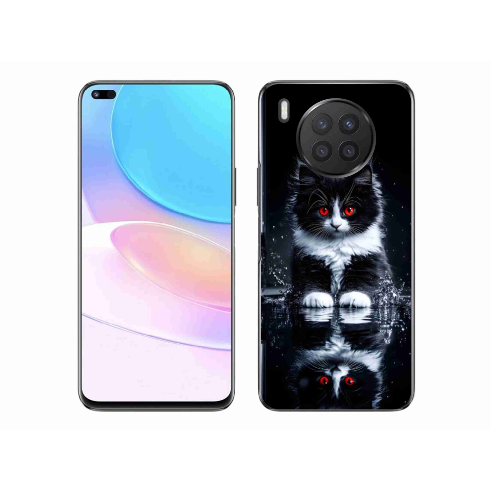 Gélový kryt mmCase na Honor 50 Lite - čiernobiele mačiatko