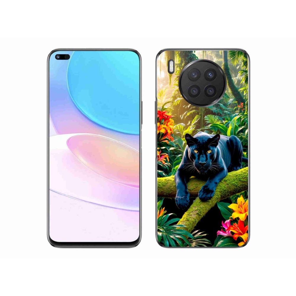 Gélový kryt mmCase na Honor 50 Lite - čierny panter v džungli