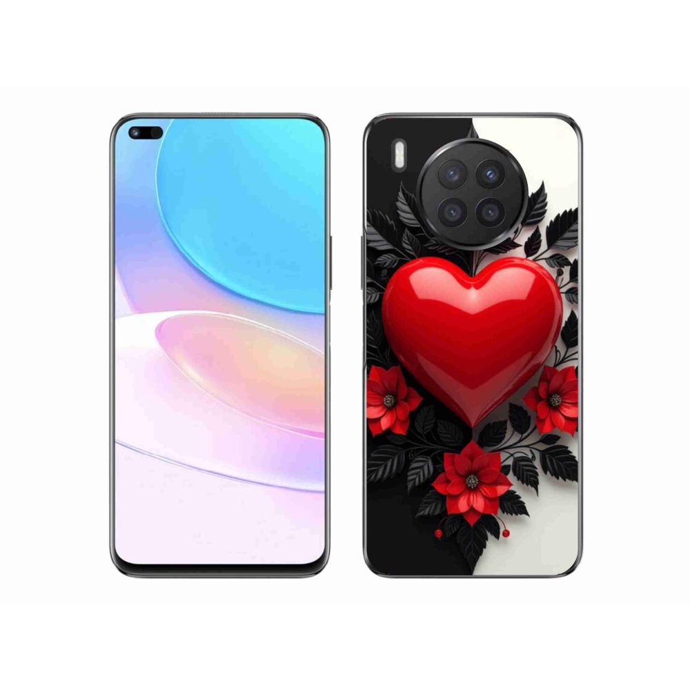 Gélový kryt mmCase na Honor 50 Lite - červené srdce