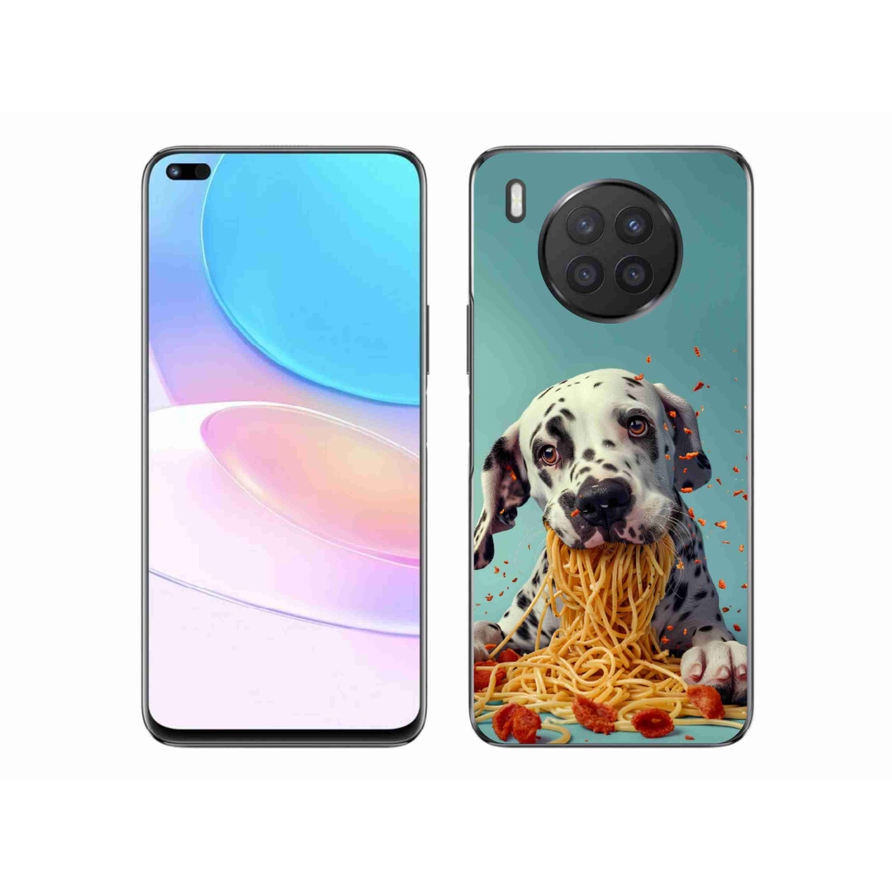 Gélový kryt mmCase na Honor 50 Lite - dalmatín a špagety