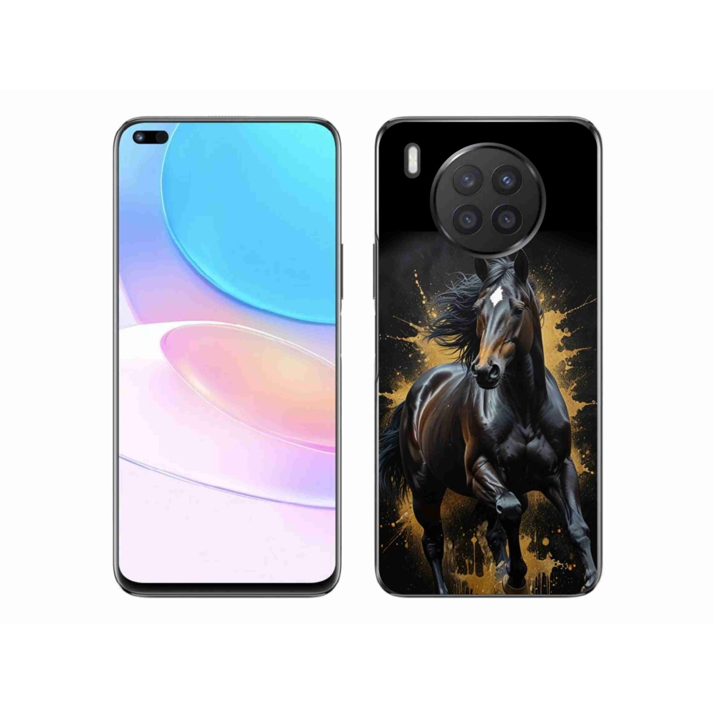 Gélový kryt mmCase na Honor 50 Lite - elegantný čierny žrebec