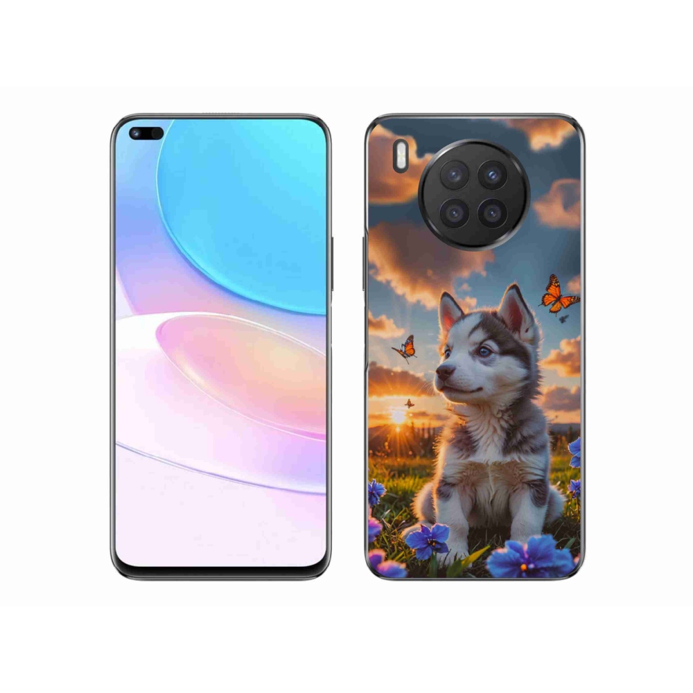 Gélový kryt mmCase na Honor 50 Lite - husky pri západe slnka