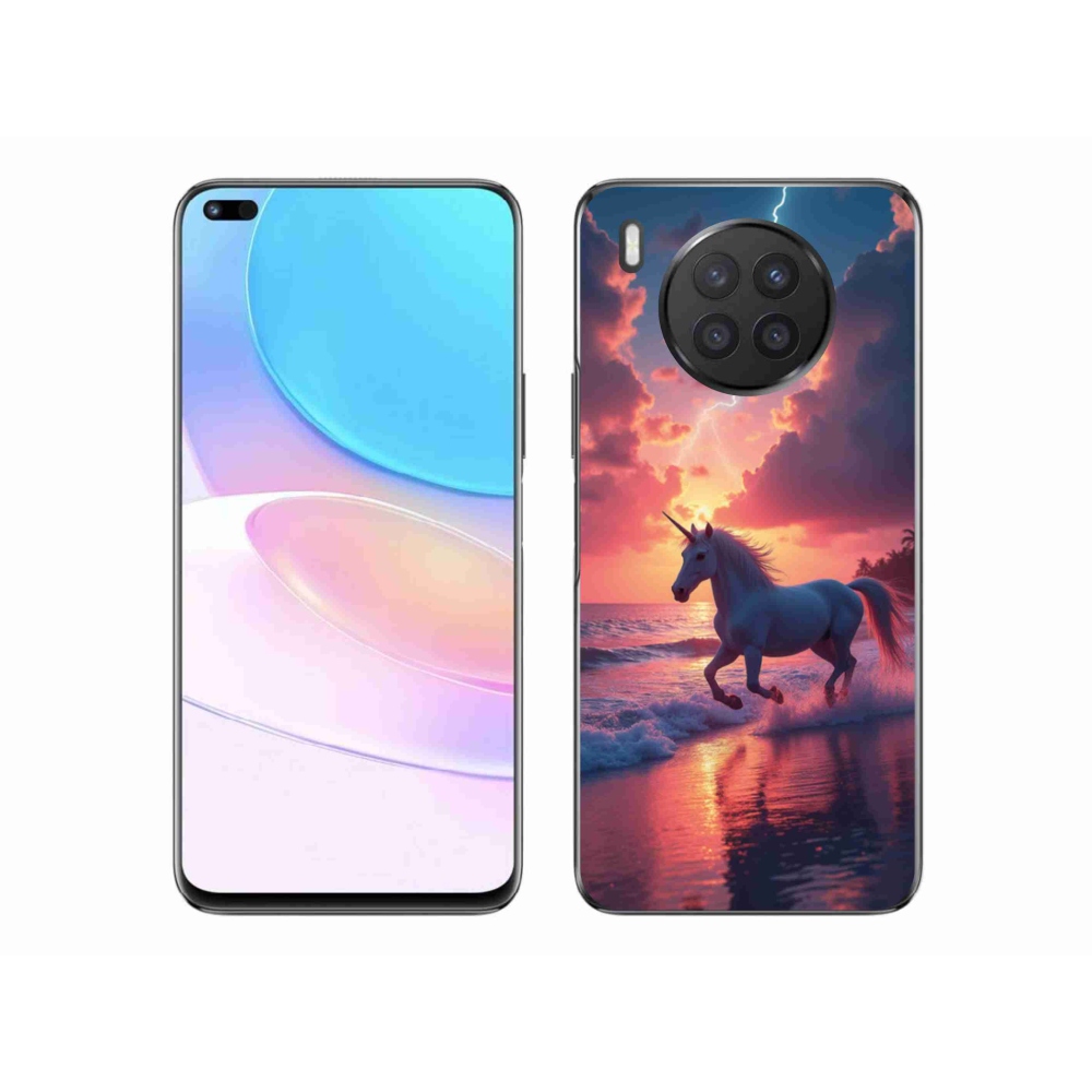 Gélový kryt mmCase na Honor 50 Lite - jednorožec na pláži